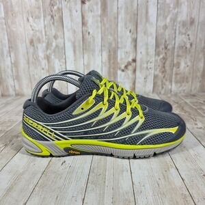 Merrell‎ Moab Flight Running Shoes Vibram Performance Gray Yellow Womens 8